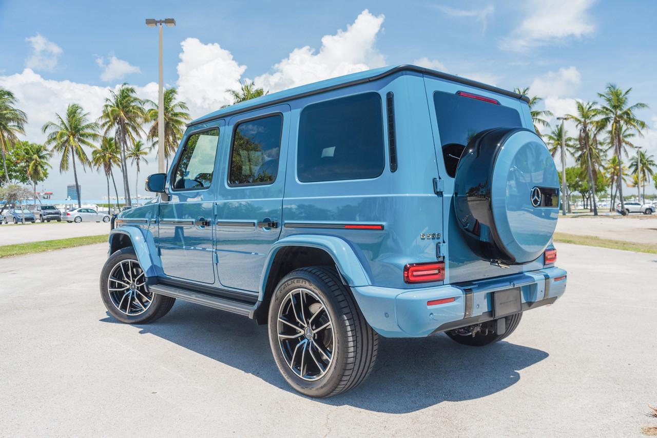 5 Mercedes G550 China Blue Rental in Bal Harbour – Iconic design in a rare color